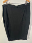 Fashion Nova Black Distressed Drawstring Pencil Skirt - Size 1X