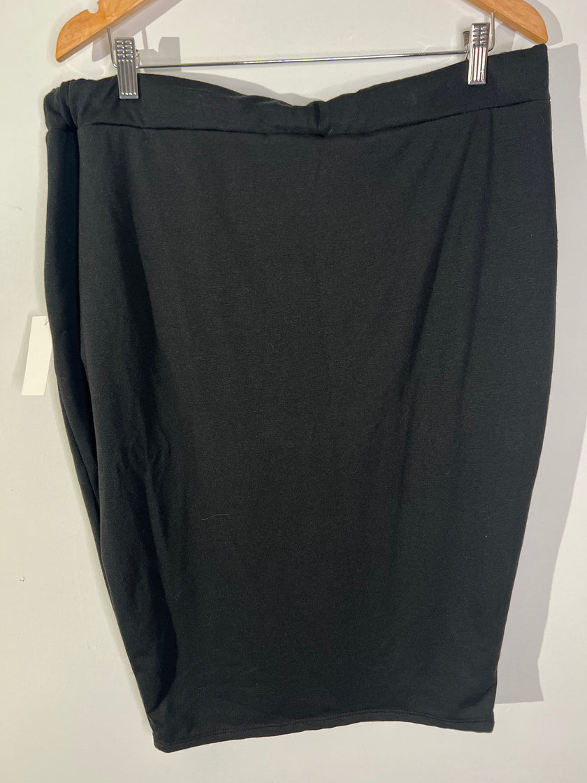 Fashion Nova Black Distressed Drawstring Pencil Skirt - Size 1X