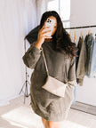 Mineral Washed Sweatshirt Dress