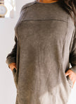 Mineral Washed Sweatshirt Dress