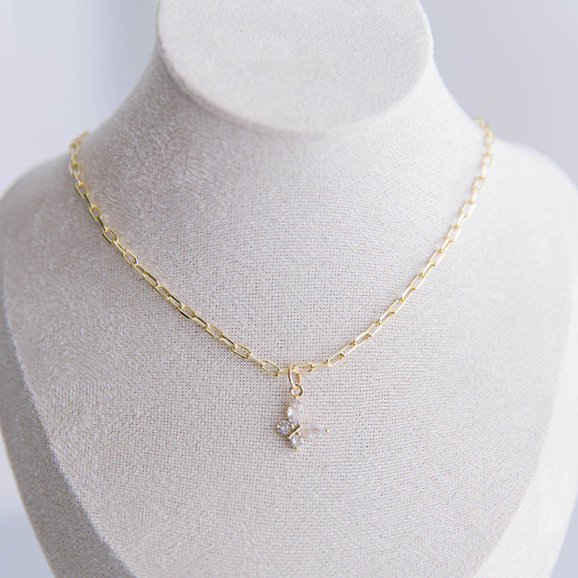 Clear Butterfly Charm