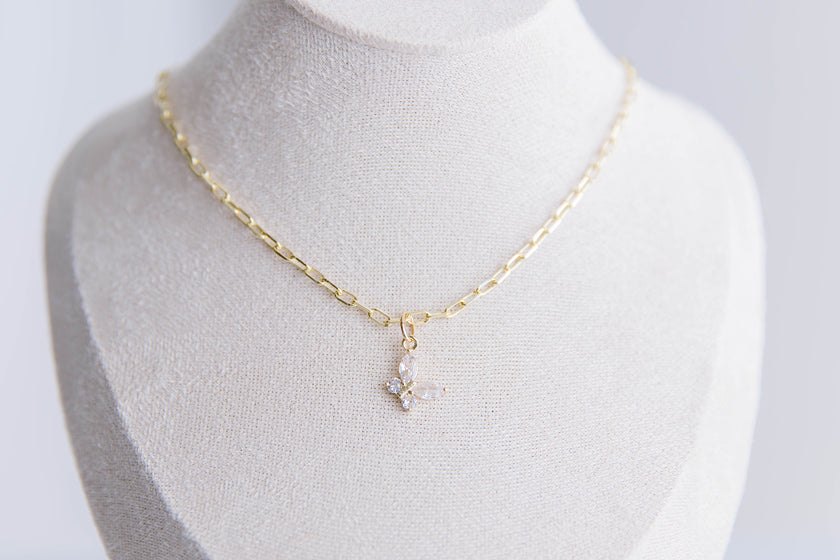 Clear Butterfly Charm