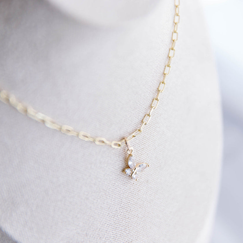 Clear Butterfly Charm