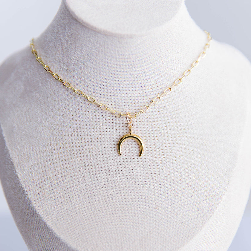 Gold Crescent Charm