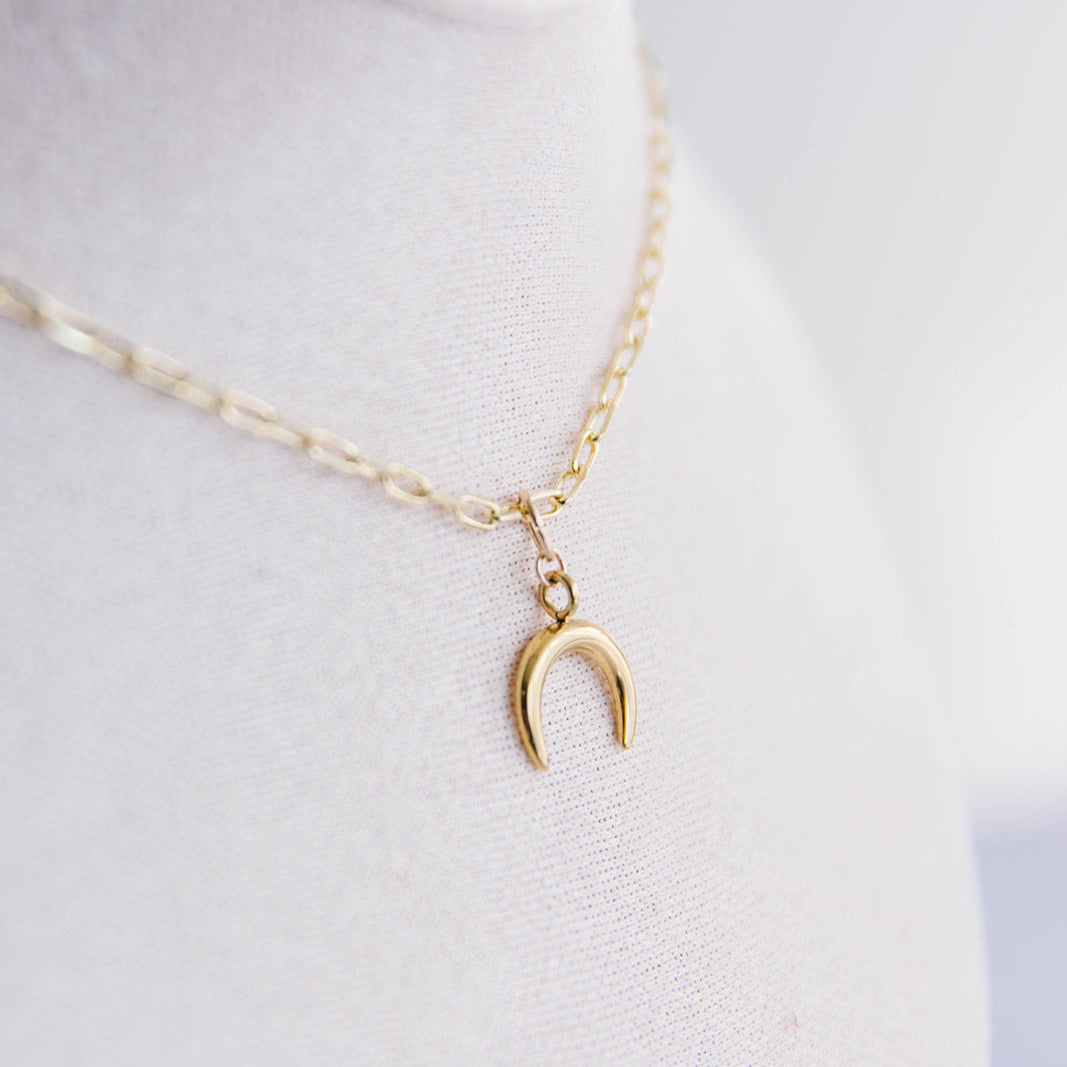 Gold Crescent Charm