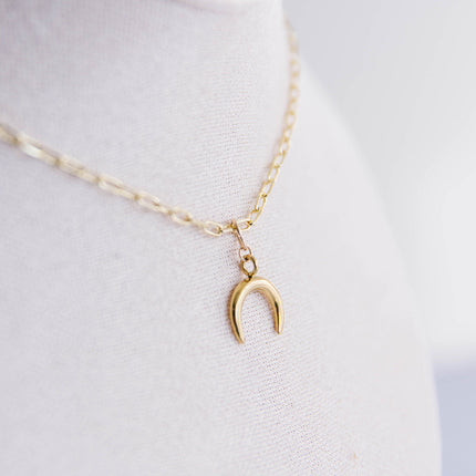 Gold Crescent Charm