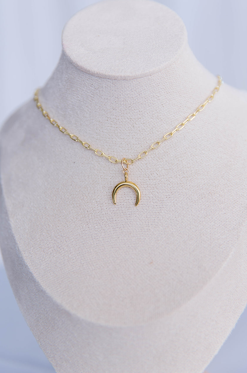 Gold Crescent Charm