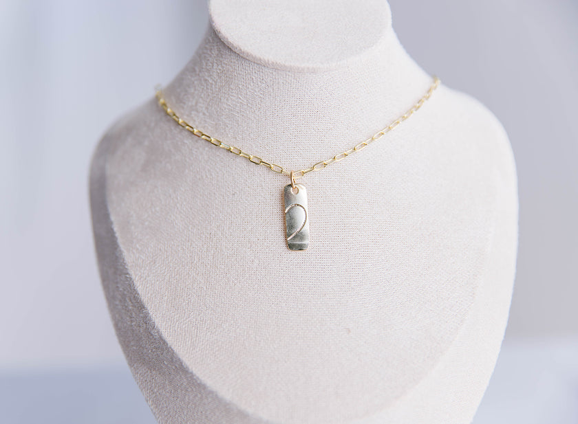 BFF Gold 2 Part Heart Charm - Left