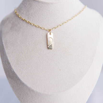 BFF Gold 2 Part Heart Charm - Reversible