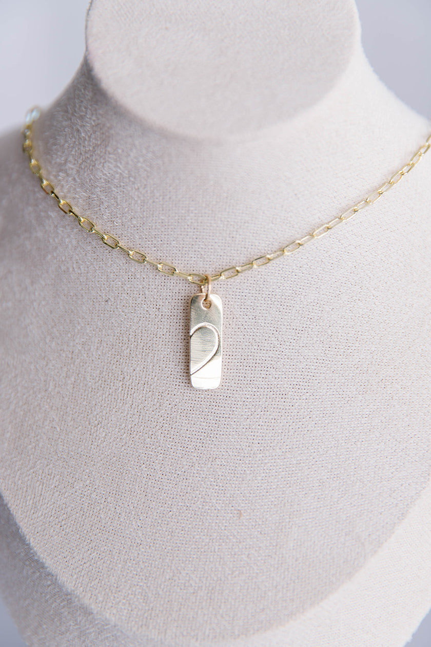 BFF Gold 2 Part Heart Charm - Left