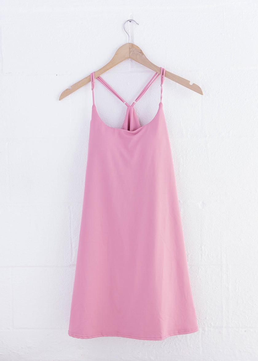 Sleeveless Active Tennis Dress with Unitard Liner