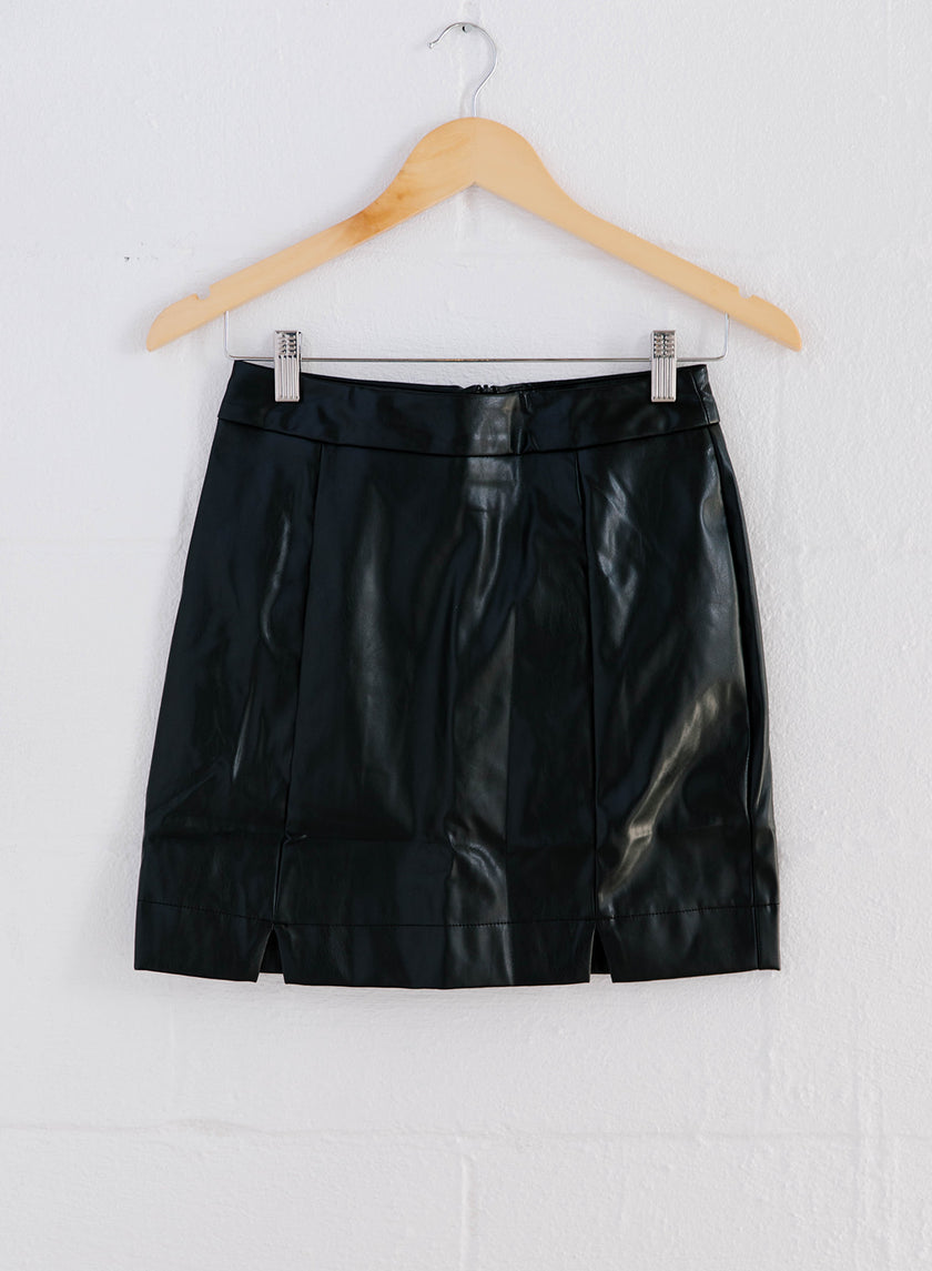PU Leather Mini Skirt