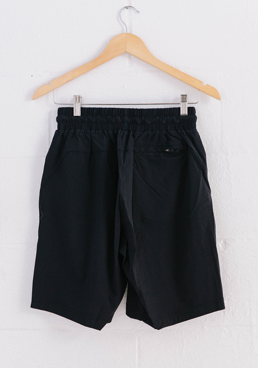 Drawstring Shorts with Pockets - Black