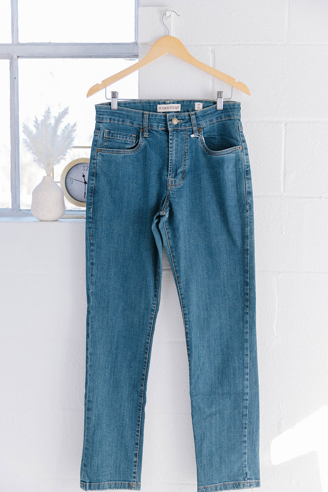 Straight Leg Jeans - Medium Wash