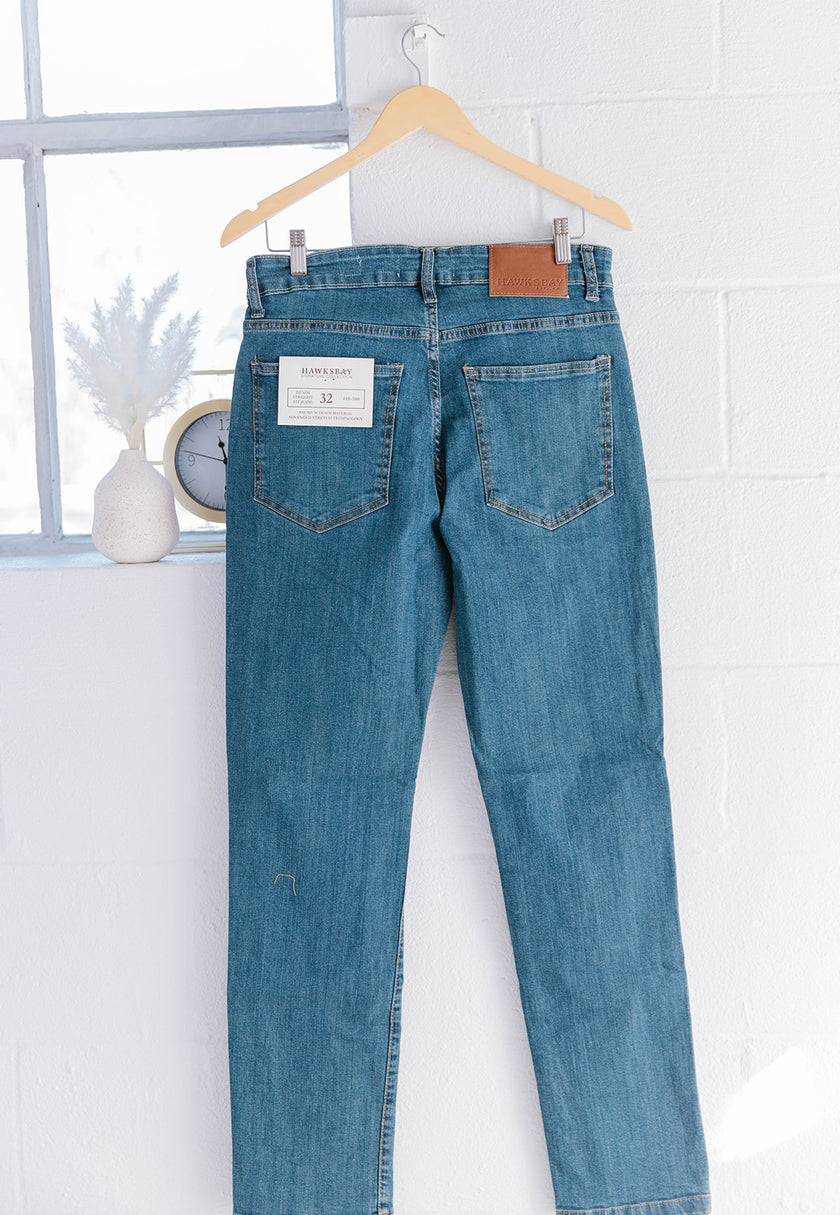 Straight Leg Jeans - Medium Wash