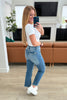 Judy Blue - Sammy High Waist Distressed Crop Straight Leg Jeans