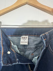 H & Y Fashion high-waisted dark wash ripped flare jeans size S