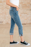 Judy Blue - Laura Mid Rise Cuffed Skinny Capri Jeans