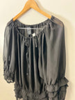 Ashro black ruffle long sleeve size 8