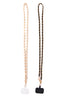 PU Leather Gold Chain Cell Phone Lanyard Set of 2