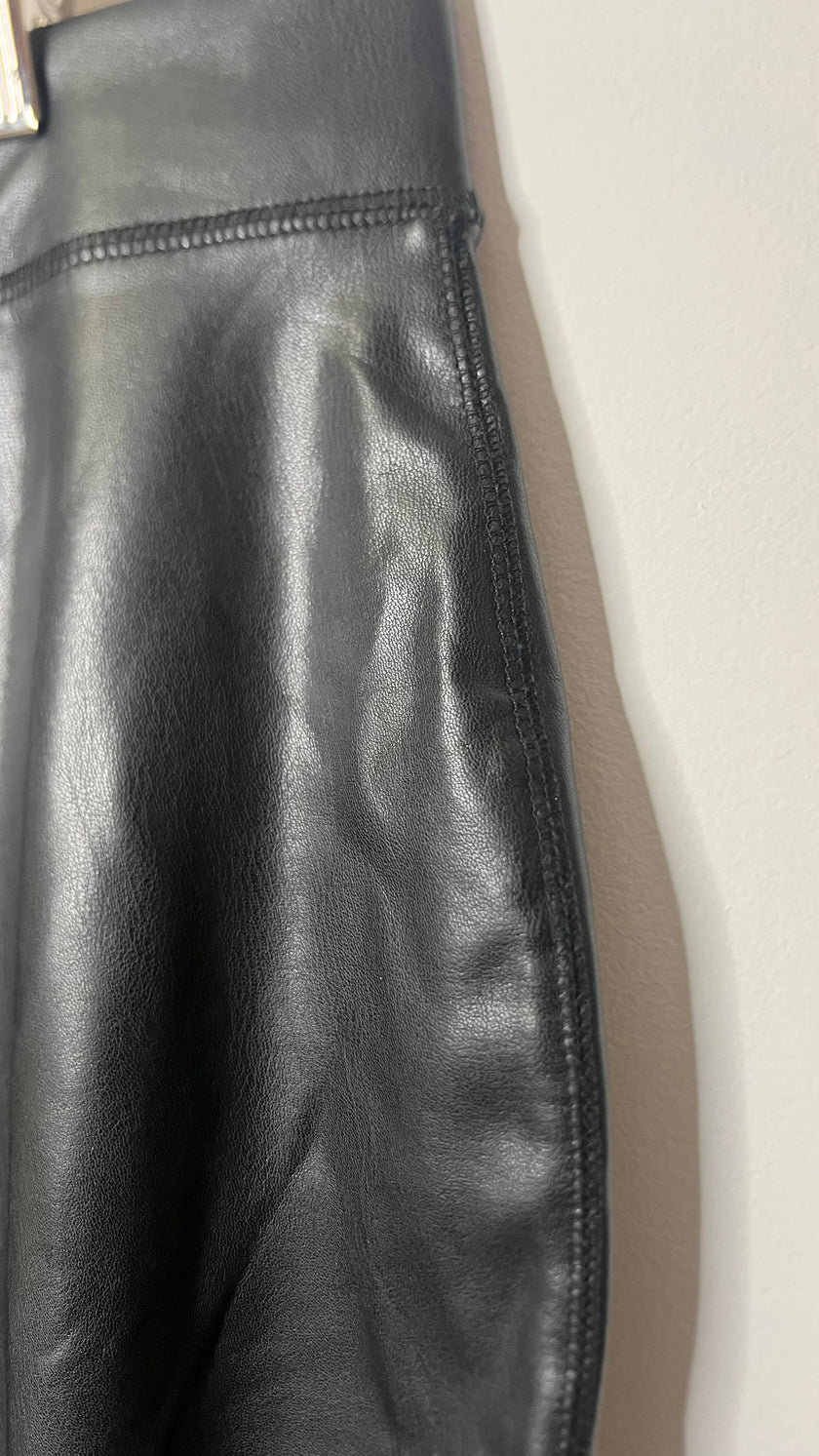 Ashley Stewart Black Faux Leather Pull-On Leggings - Size 22/24