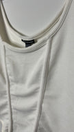 Ashley Stewart White Ribbed Knit Corset Style Cropped Tank Top - Size 22/24