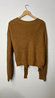 Ashley Stewart Chipmunk Brown Ribbed Knit Cropped Sweater - Size 2XL
