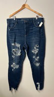 American Eagle Dark Wash Ripped Distressed 