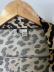 Cato Animal Leopard Print Open Front Draped Cardigan/Kimono - Size 18/20W