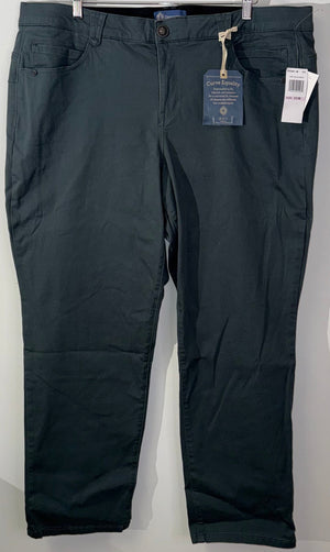 Democracy Slate Green "Ab"solution Patriot Straight Leg Pants Size 22W
