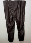 Marc New York Espresso Faux Leather Full Control Waistband Leggings Ankle Length Size 3X