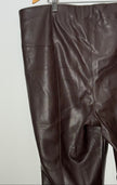 Marc New York Espresso Faux Leather Full Control Waistband Leggings Ankle Length Size 3X