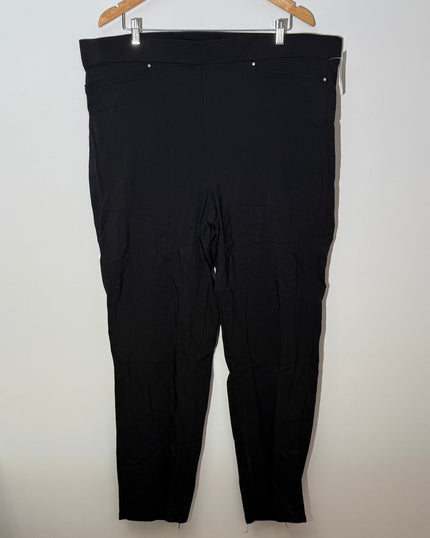 89th + Madison Black Pull-On Stretch Pants Straight Leg Size 3X