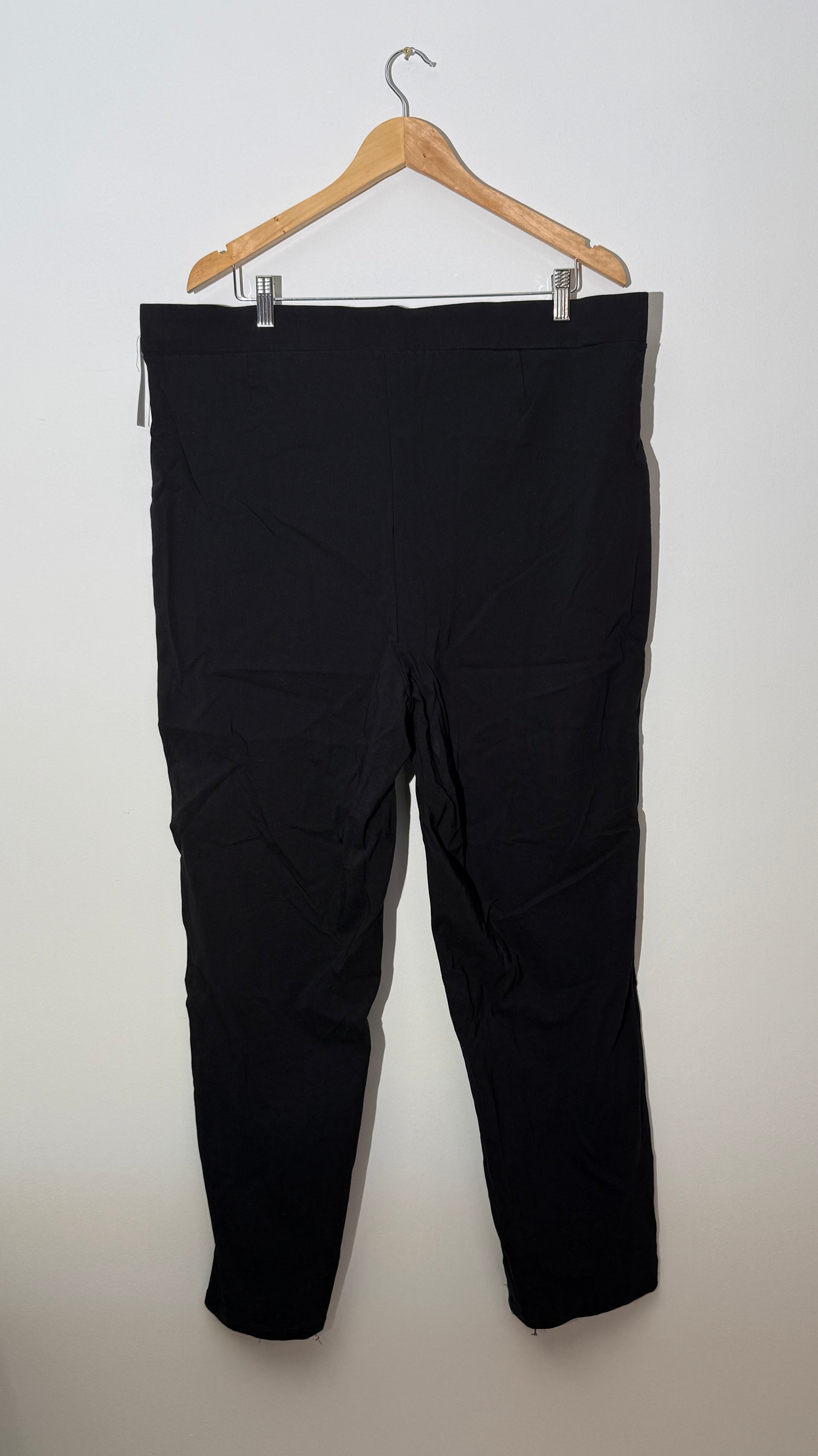 89th + Madison Black Pull-On Stretch Pants Straight Leg Size 3X