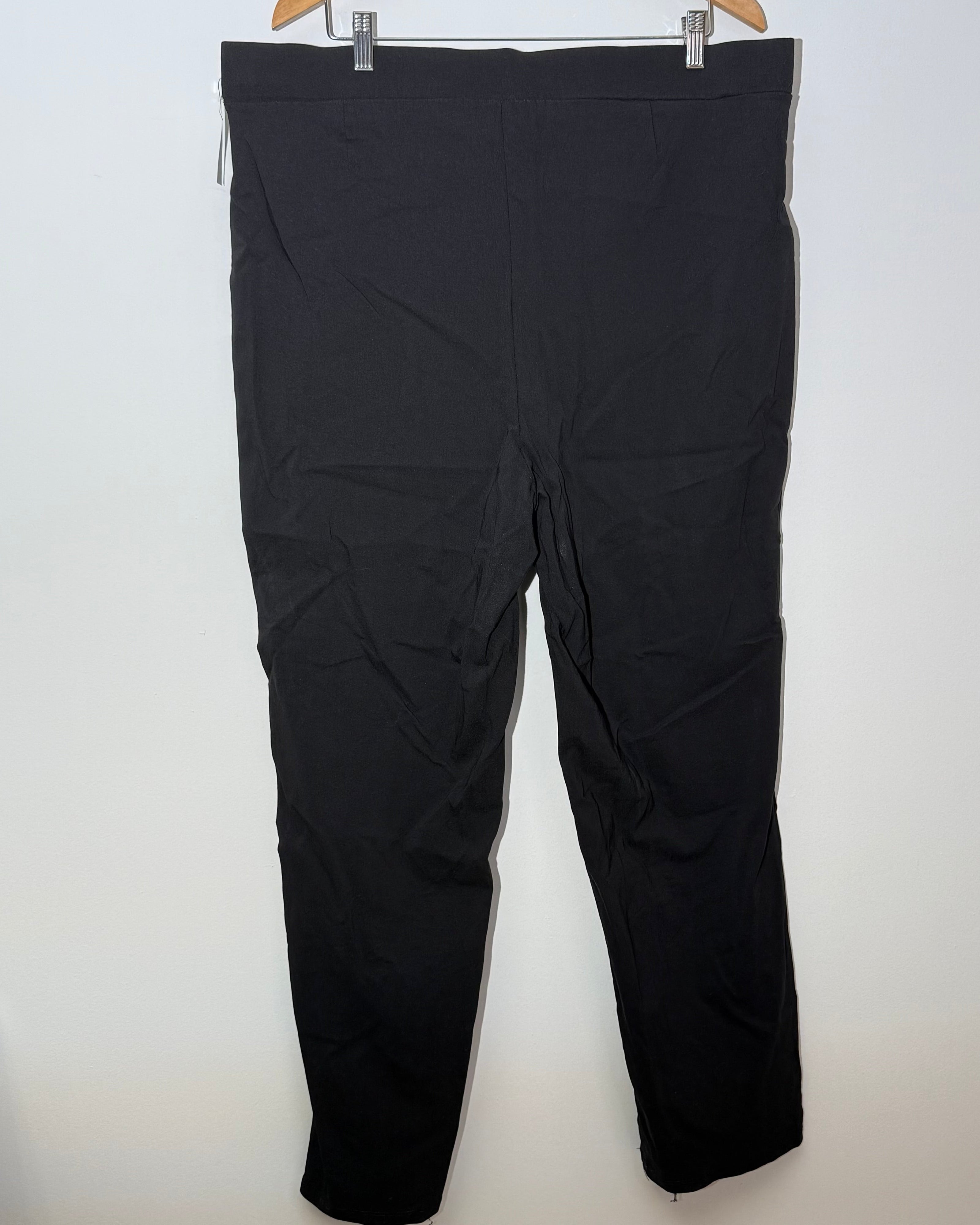 89th + Madison Black Pull-On Stretch Pants Straight Leg Size 3X