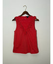 J. Crew Red Eyelet Ruffle Trim Sleeveless Top Regular Fit Size Medium