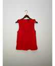 J. Crew Red Eyelet Ruffle Trim Sleeveless Top Regular Fit Size Medium