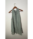 Indigo Soul Sage Green Tiered Ruffle Halter Neck Babydoll Tank Top Size Large