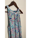 Anne Carson Multi-Color Abstract Print High Neck Sleeveless Blouse, Size L