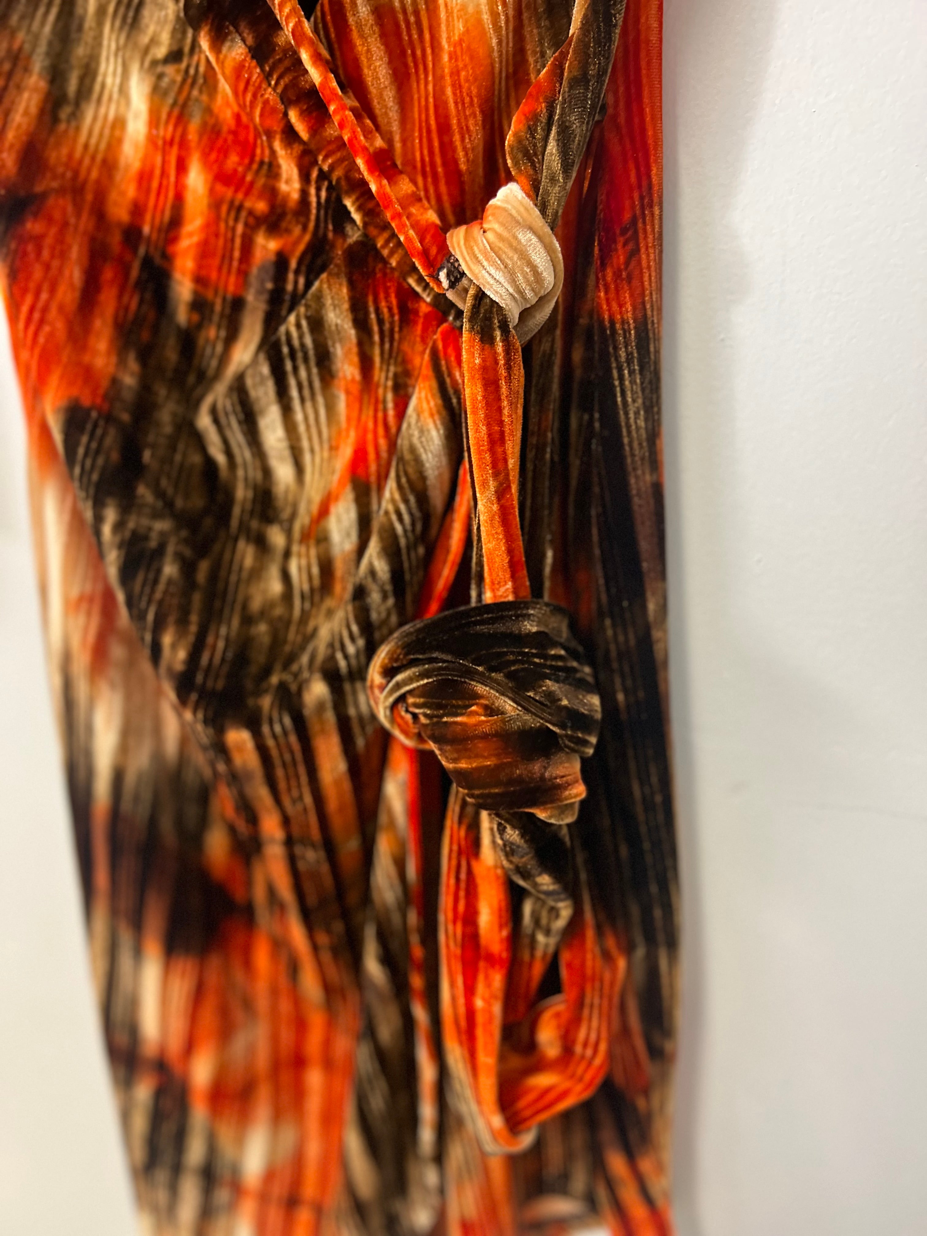 Monaco Long Sleeve Red Wrap Dress Size Medium