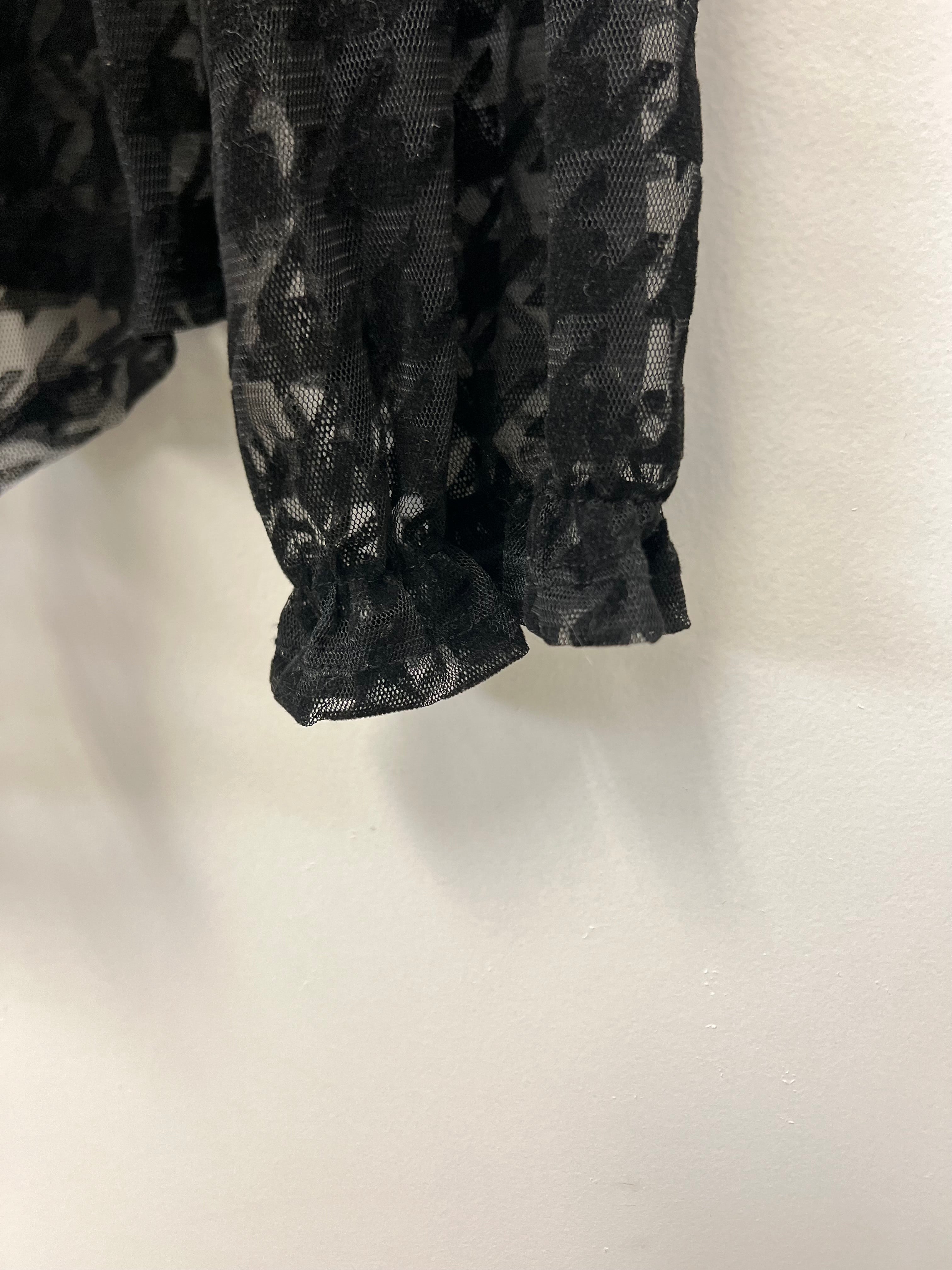 Est. 1946 Women's Black Mesh See Through Blouse Large