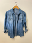 Love Tree Women's Button Down Denim Shirt  Medium