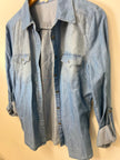 Love Tree Women's Button Down Denim Shirt  Medium