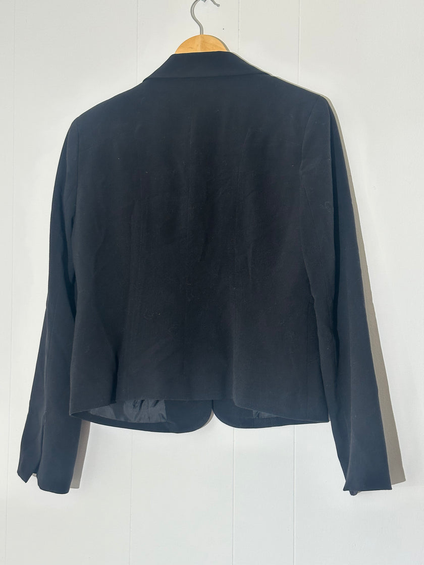 7th Avenue Suiting Collection New York & Company Tailored Black Blazer Size 8