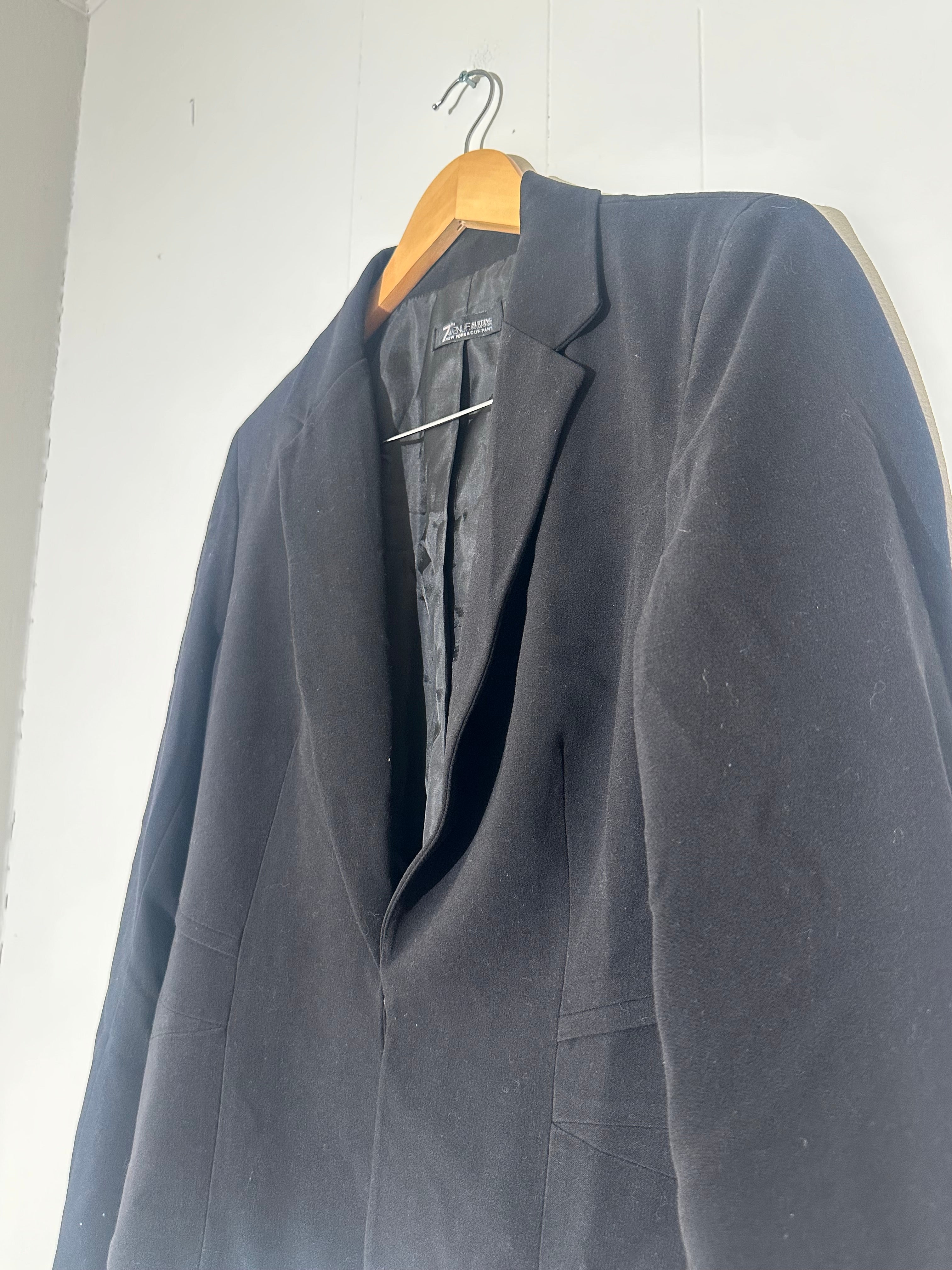 7th Avenue Suiting Collection New York & Company Tailored Black Blazer Size 8