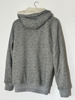 Buffalo David Bitton Gray Sherpa-lined zip up hoodie medium