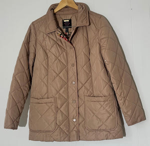 Issac Mizrahi Live Tan Puffer Jacket size Medium