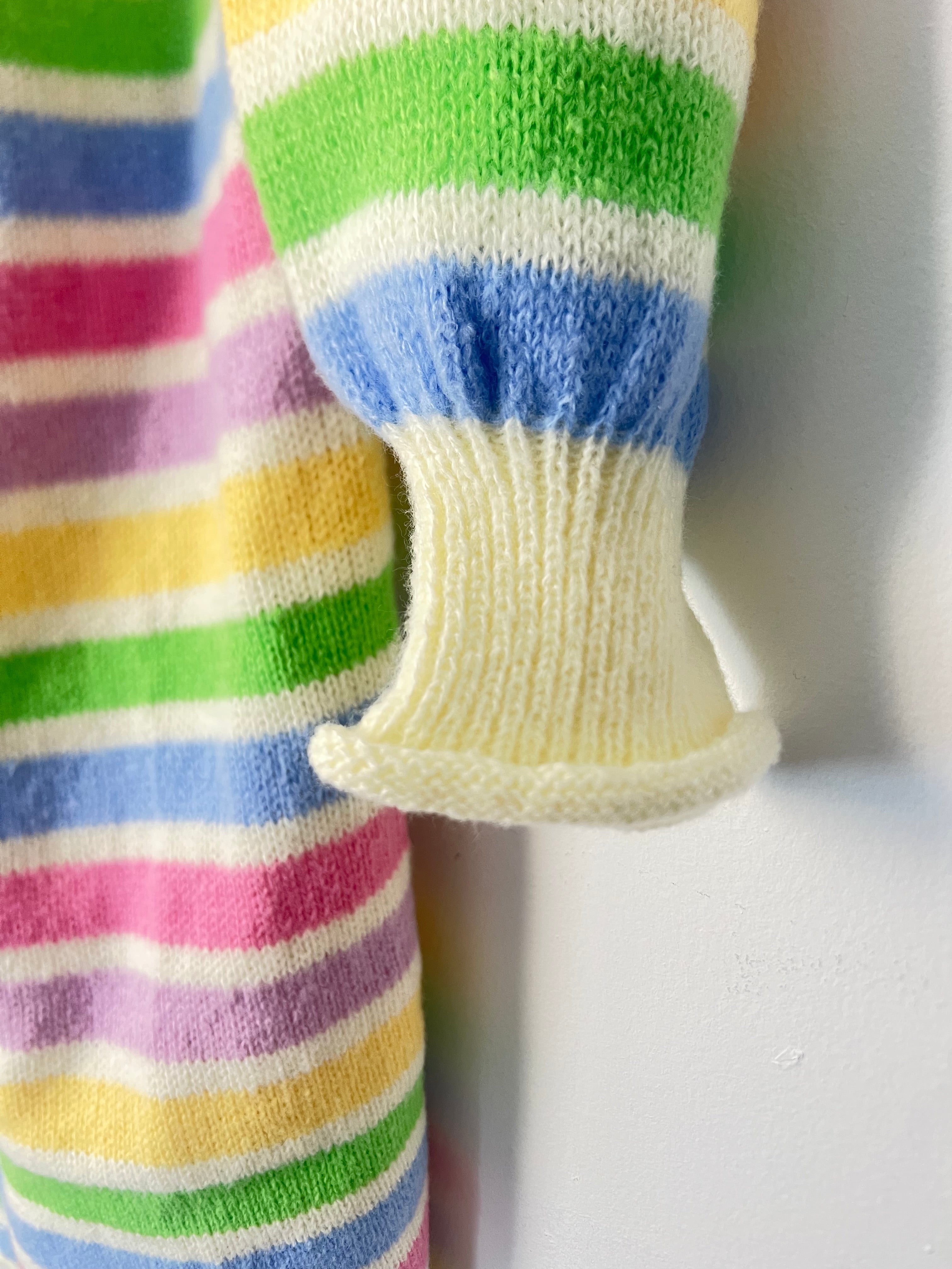 Shein Mod Colourful Stripped Duster Cardigan Size Large