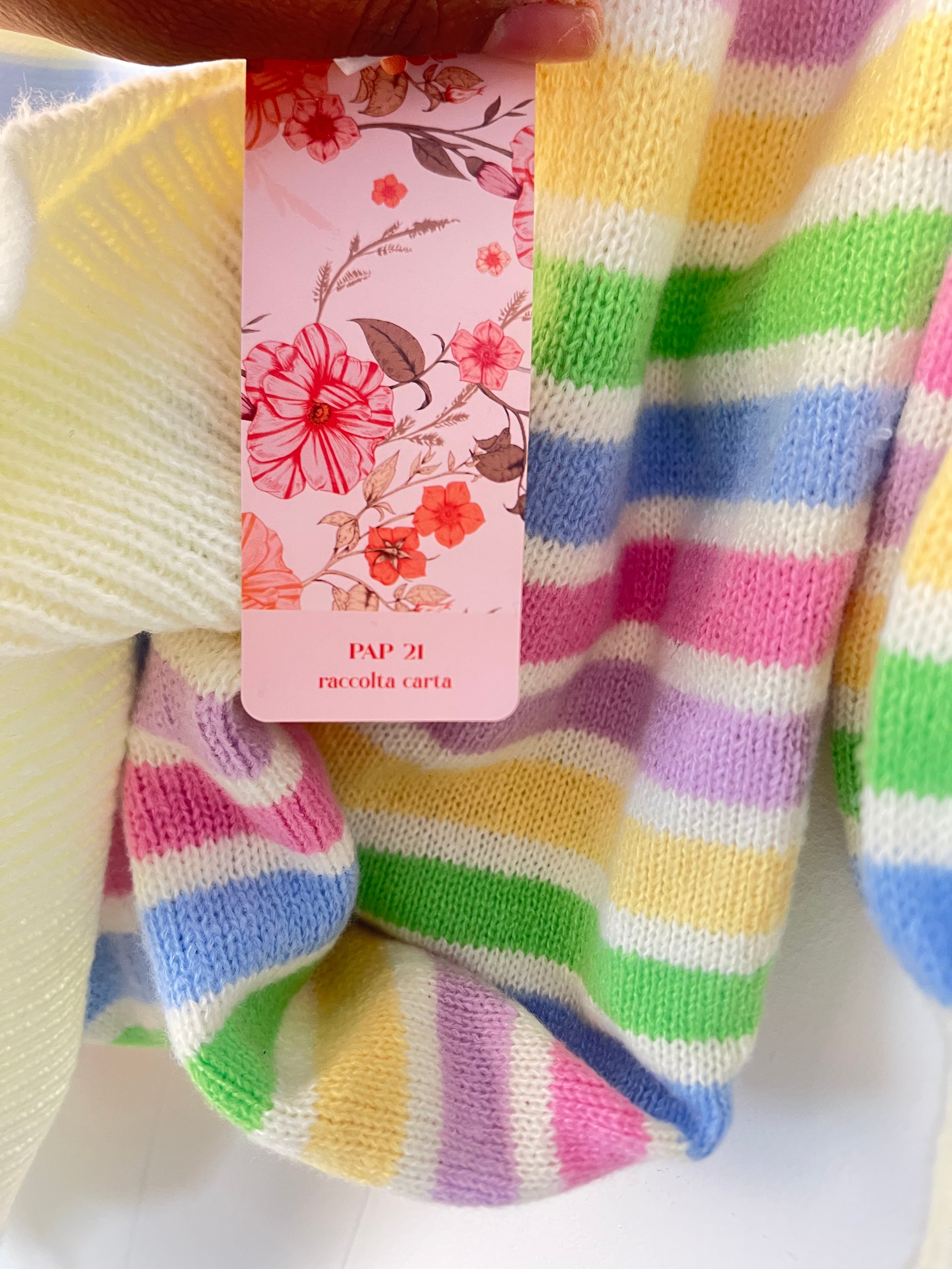 Shein Mod Colourful Stripped Duster Cardigan Size Large