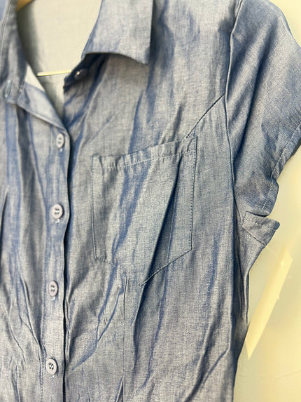 Shien Button Down Chambray Maxi Dress Size Medium